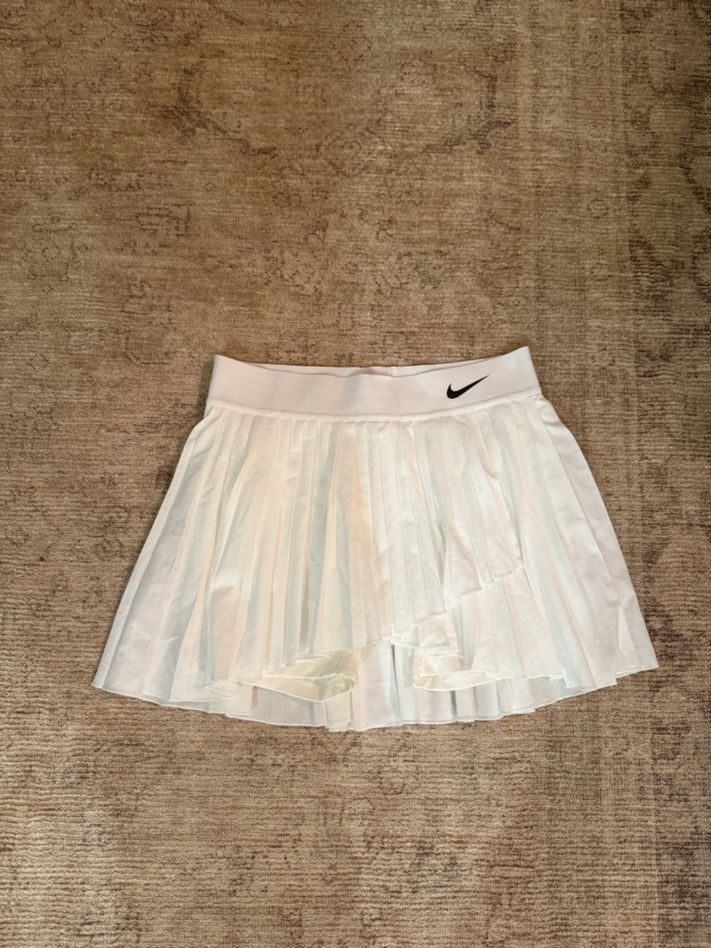 Nike White Pleated Athletic Skirt with Swoosh